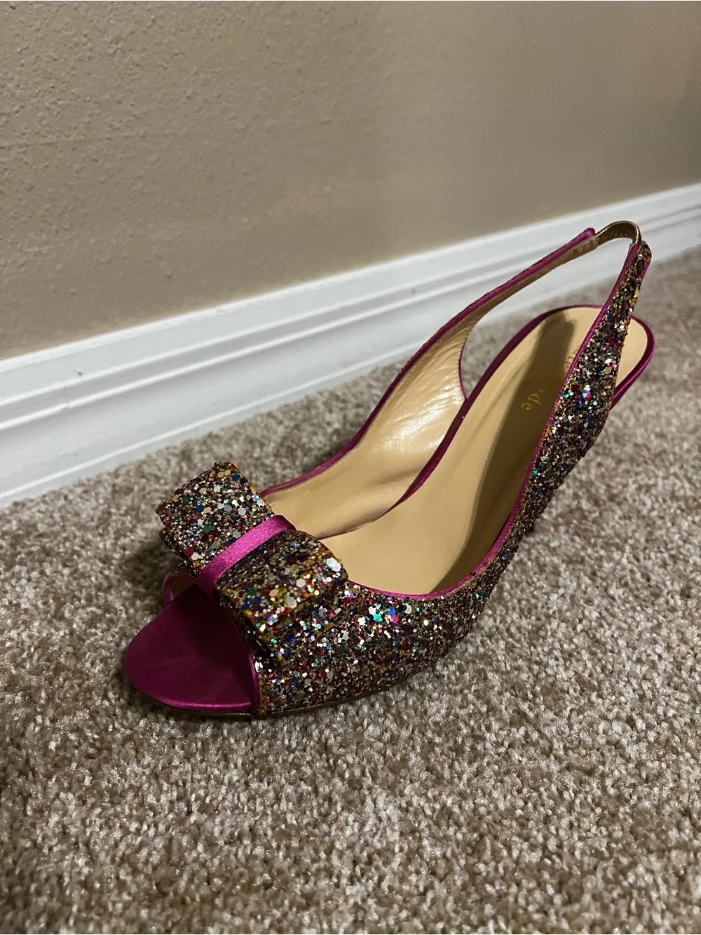 Kade Spade sequin heel. Great condition. Size 8.5